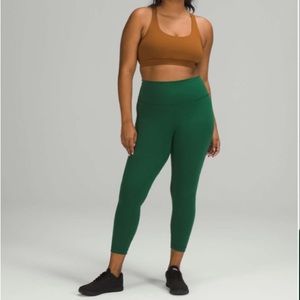 Lululemon Wunder Train High-Rise Tight 25" Everglade Green size 8